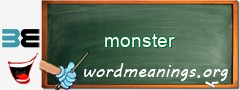 WordMeaning blackboard for monster